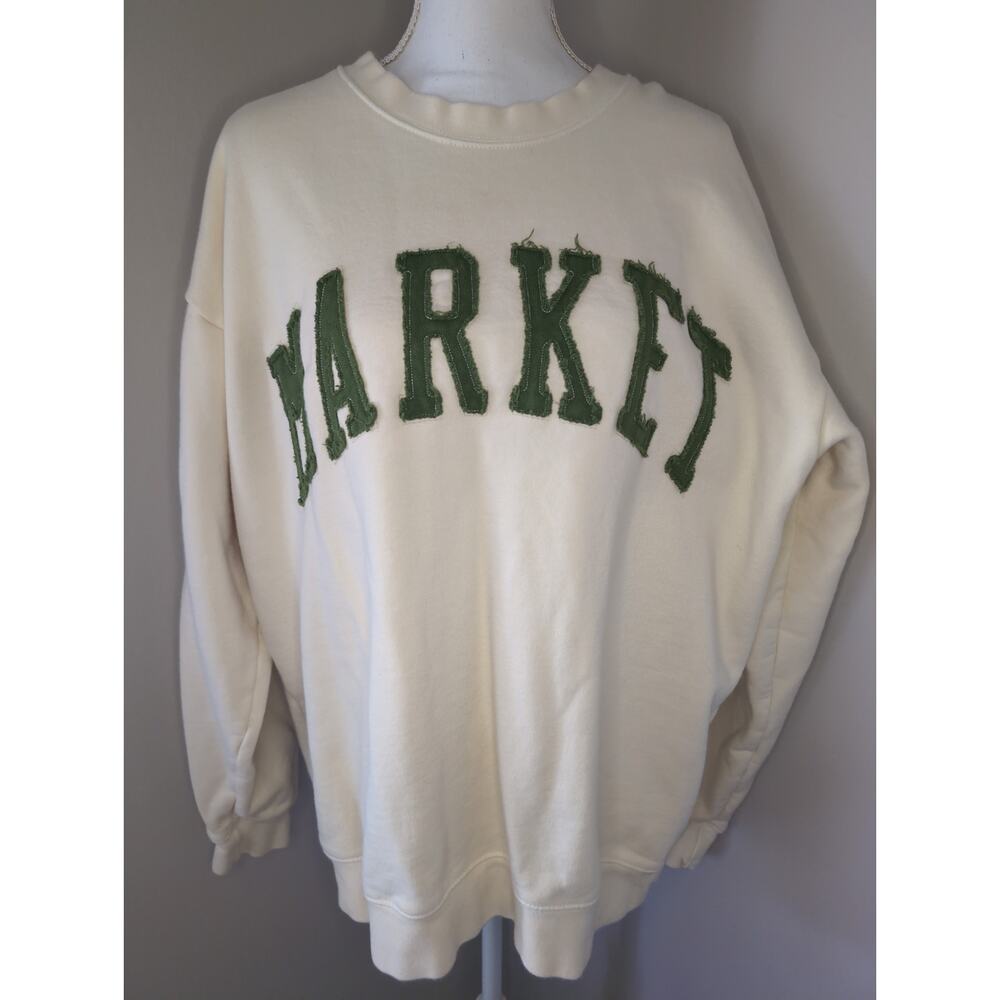 MARKET Collegiate Logo Pullover Light Yellow Streetwear L
